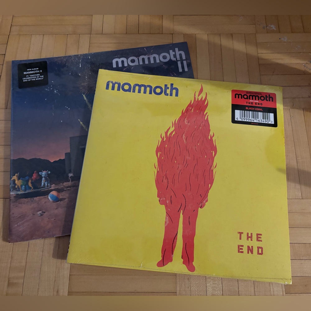 2 Mammoth records - The end and Mammoth II // brand new never opened/played //
